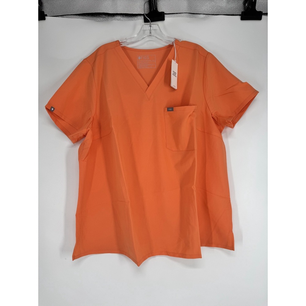 FIGS Technical Collection One Pocket Catarina Scrub Top Womens‎ 4XL Papaya Shirt